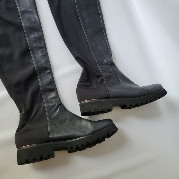 Stuart Weitzman Leather Tall Over The Knees Boots Sz 6.5 - Picture 4 of 12